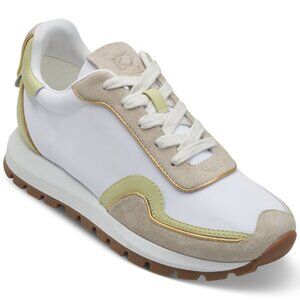 Donna Karan New York Women's Binx Mixed-Media Lace-up Sneakers - Bright White/ C
